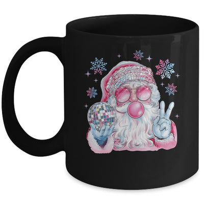 Retro Santa Christmas Blowing Bubble Funny Santa Sunglasses Mug | teecentury