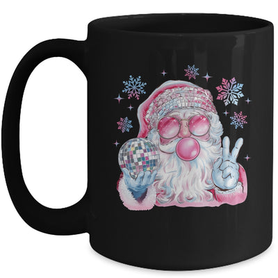Retro Santa Christmas Blowing Bubble Funny Santa Sunglasses Mug | teecentury