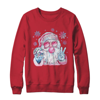Retro Santa Christmas Blowing Bubble Funny Santa Sunglasses Shirt & Sweatshirt | teecentury
