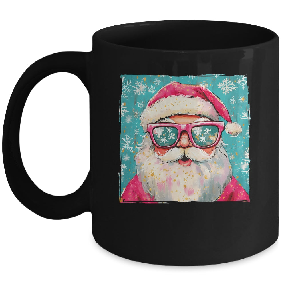 Retro Santa Claus Christmas Funny Sunglasses Xmas Vintage Mug | teecentury