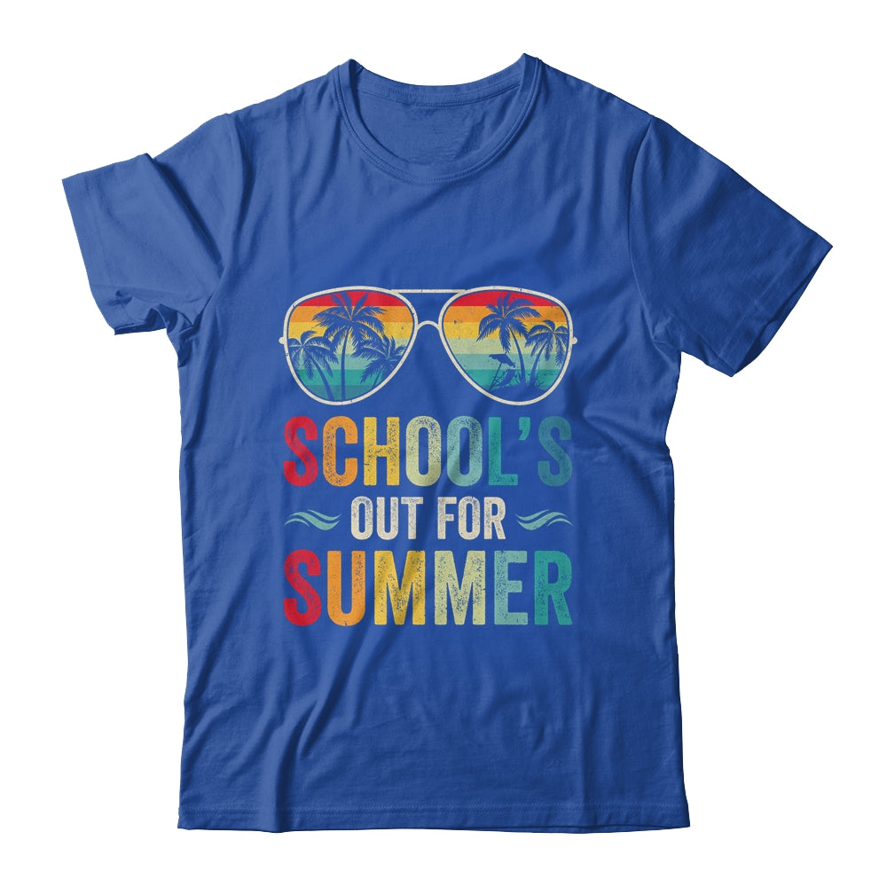 Retro Schools Out For Summer Last Day Of School Teacher Boy Shirt & Tank Top | teecentury