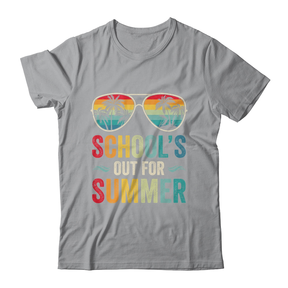 Retro Schools Out For Summer Last Day Of School Teacher Boy Shirt & Tank Top | teecentury