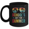 Retro Schools Out For Summer Last Day Of School Teacher Boy Mug | teecentury