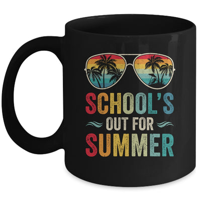 Retro Schools Out For Summer Last Day Of School Teacher Boy Mug | teecentury