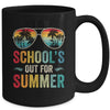 Retro Schools Out For Summer Last Day Of School Teacher Boy Mug | teecentury