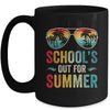 Retro Schools Out For Summer Last Day Of School Teacher Boy Mug | teecentury