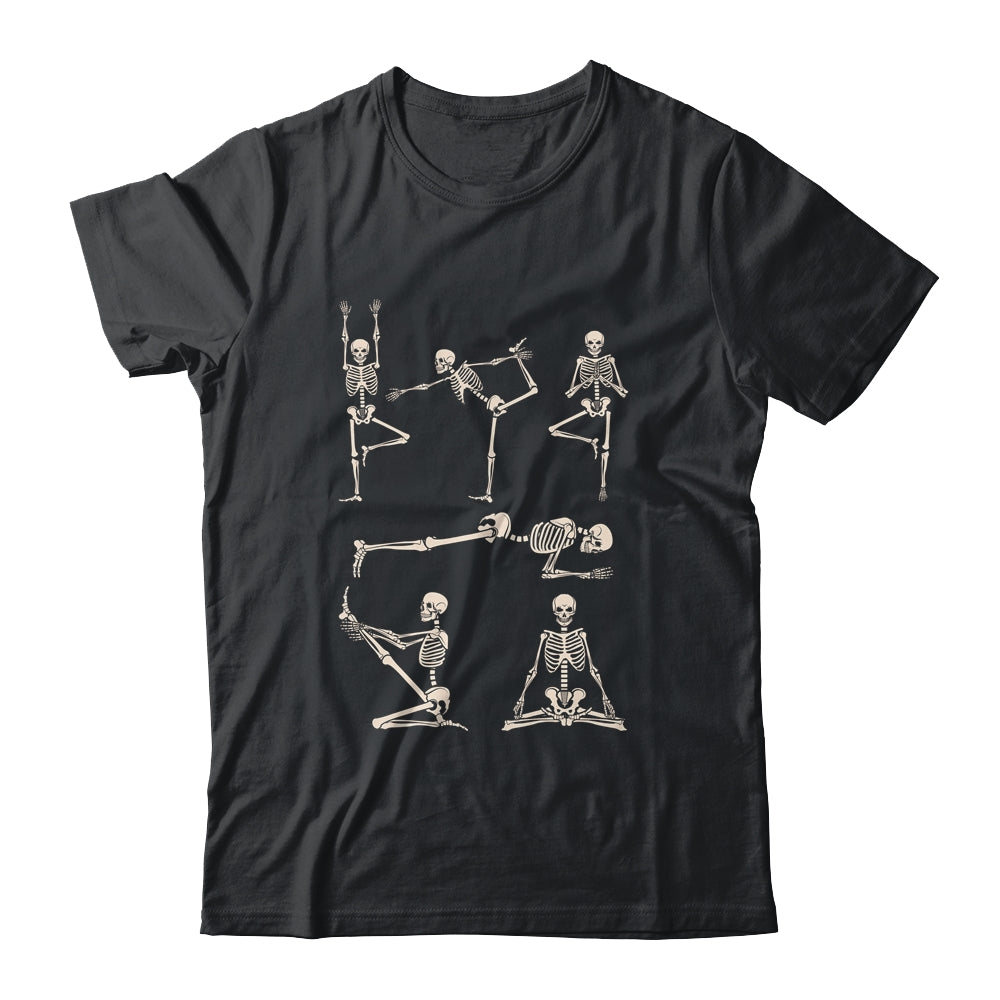 Retro Skeleton Yoga Funny Balance Halloween Costume Shirt & Hoodie | teecentury