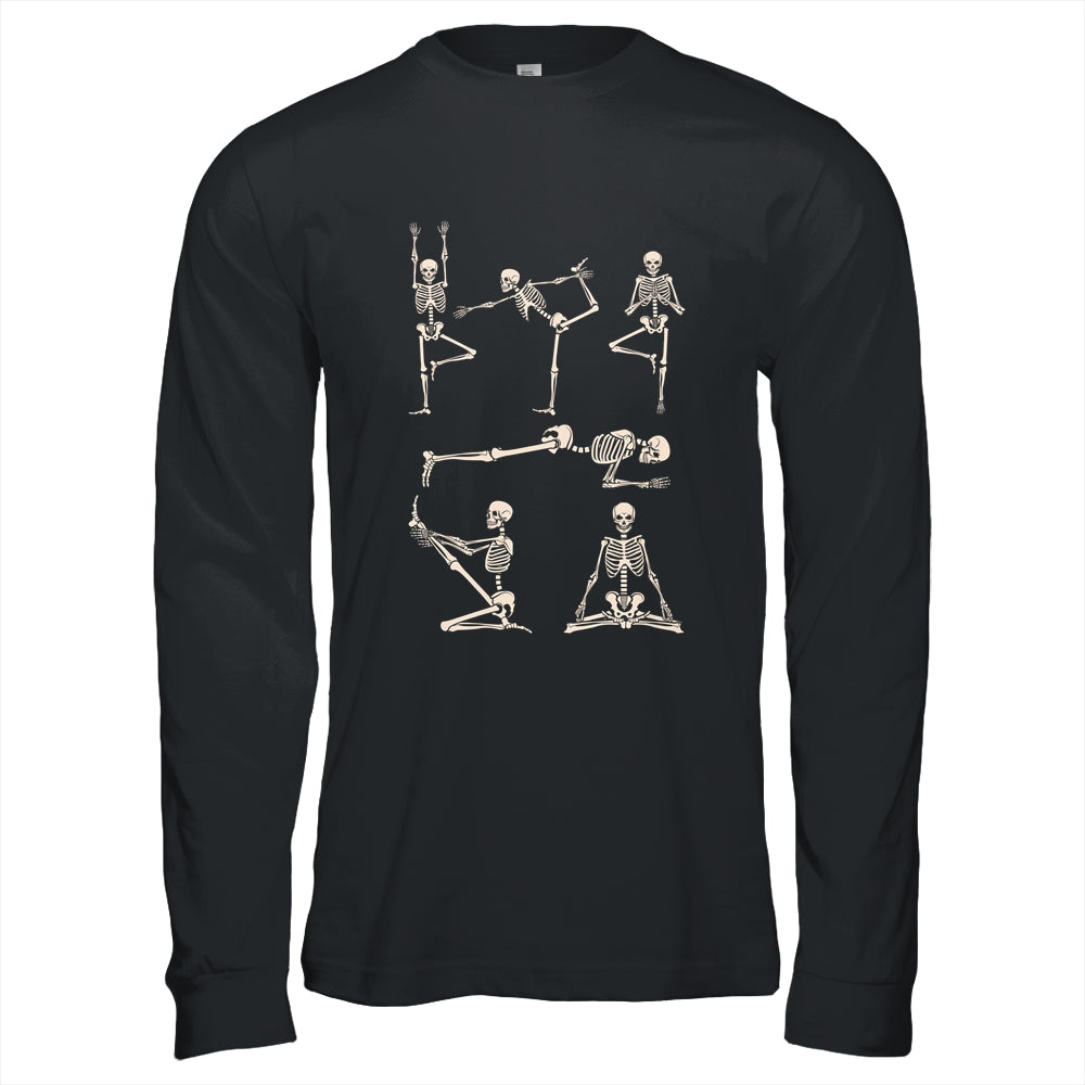 Retro Skeleton Yoga Funny Balance Halloween Costume Shirt & Hoodie | teecentury