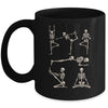 Retro Skeleton Yoga Funny Balance Halloween Costume Mug | teecentury