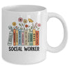 Retro Social Worker Wildflowers Advocate Social Justice Mug | teecentury