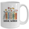 Retro Social Worker Wildflowers Advocate Social Justice Mug | teecentury