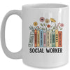 Retro Social Worker Wildflowers Advocate Social Justice Mug | teecentury