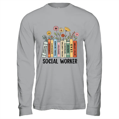Retro Social Worker Wildflowers Advocate Social Justice Shirt & Hoodie | teecentury