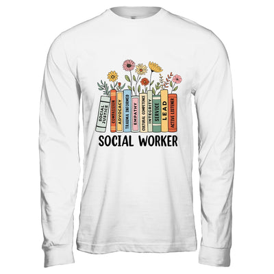 Retro Social Worker Wildflowers Advocate Social Justice Shirt & Hoodie | teecentury