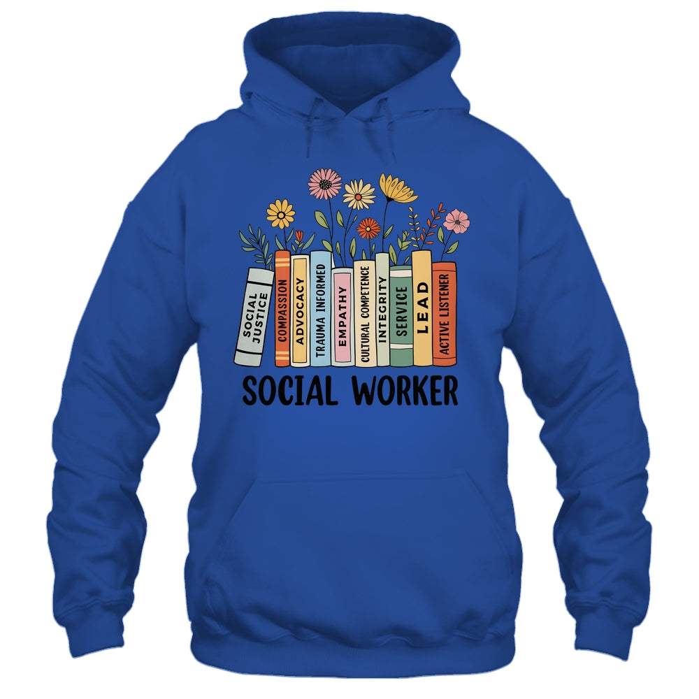 Retro Social Worker Wildflowers Advocate Social Justice Shirt & Hoodie | teecentury