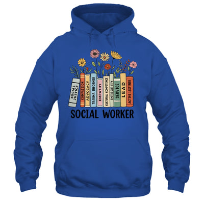 Retro Social Worker Wildflowers Advocate Social Justice Shirt & Hoodie | teecentury
