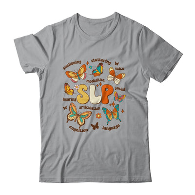 Retro Speech Therapy Butterfly Speech Language Pathologist Shirt & Tank Top | teecentury
