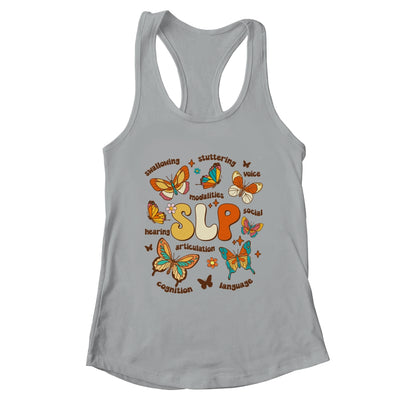 Retro Speech Therapy Butterfly Speech Language Pathologist Shirt & Tank Top | teecentury