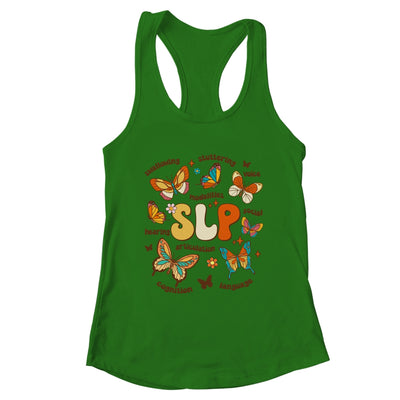 Retro Speech Therapy Butterfly Speech Language Pathologist Shirt & Tank Top | teecentury