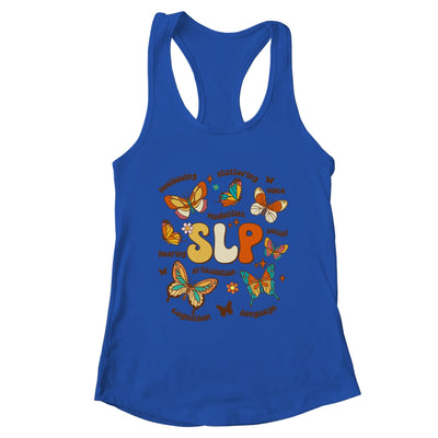 Retro Speech Therapy Butterfly Speech Language Pathologist Shirt & Tank Top | teecentury