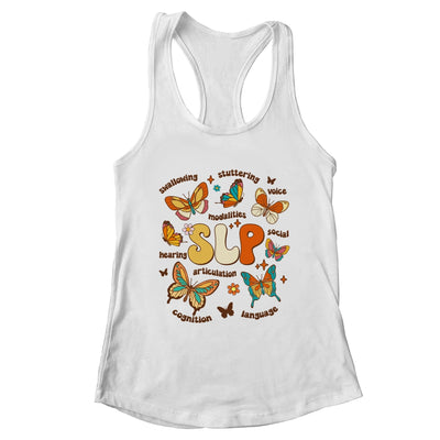 Retro Speech Therapy Butterfly Speech Language Pathologist Shirt & Tank Top | teecentury