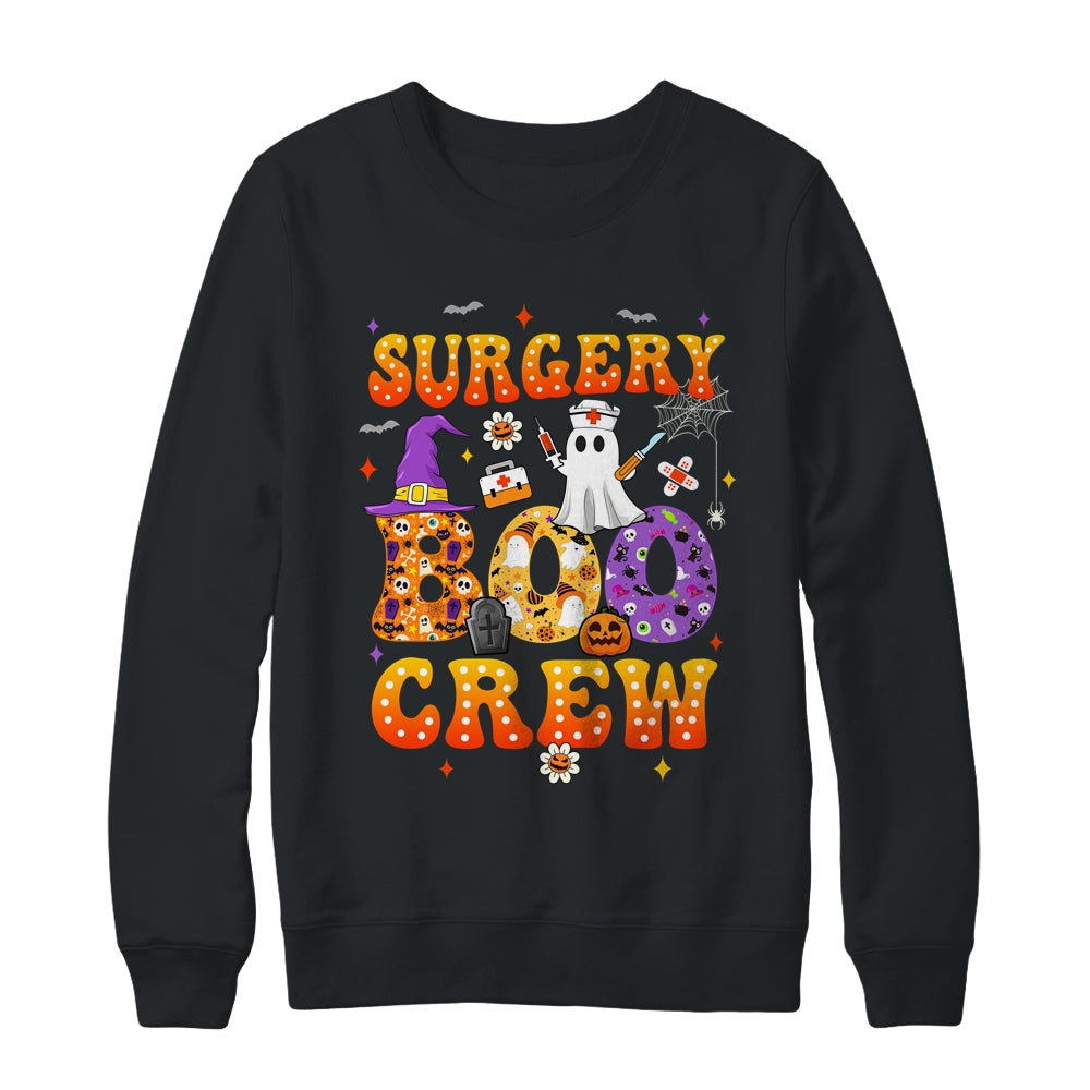Retro Spooky Surgery Boo Crew Surgical Tech Nurse Halloween Shirt & Sweatshirt | teecentury