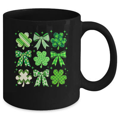 Retro St.Patricks Day Lucky Shamrock Coquette Bow Girl Women Mug | teecentury