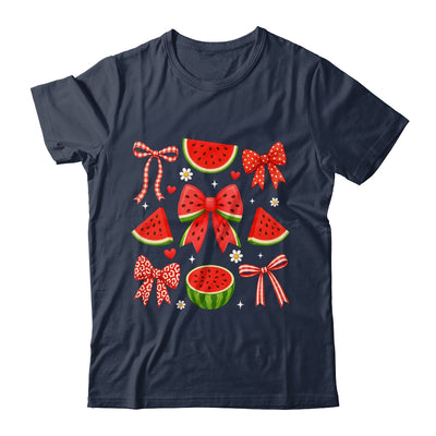 Retro Summer Vibes Coquette Bow Summer Watermelon Vacation Shirt & Tank Top | teecentury