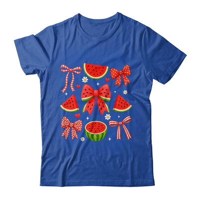 Retro Summer Vibes Coquette Bow Summer Watermelon Vacation Shirt & Tank Top | teecentury