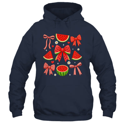 Retro Summer Vibes Coquette Bow Summer Watermelon Vacation Shirt & Tank Top | teecentury