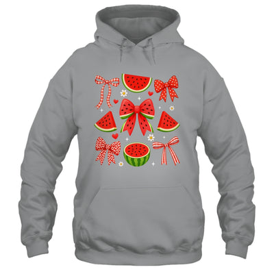 Retro Summer Vibes Coquette Bow Summer Watermelon Vacation Shirt & Tank Top | teecentury