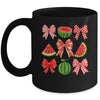 Retro Summer Vibes Coquette Bow Watermelon Summer Vacation Mug | teecentury