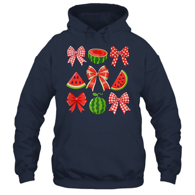 Retro Summer Vibes Coquette Bow Watermelon Summer Vacation Shirt & Tank Top | teecentury