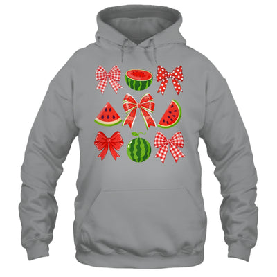 Retro Summer Vibes Coquette Bow Watermelon Summer Vacation Shirt & Tank Top | teecentury