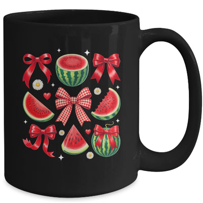Retro Summer Vibes Watermelon Coquette Summer Fruit Melon Mug | teecentury