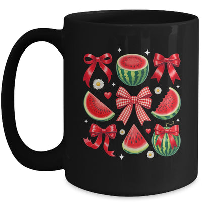 Retro Summer Vibes Watermelon Coquette Summer Fruit Melon Mug | teecentury