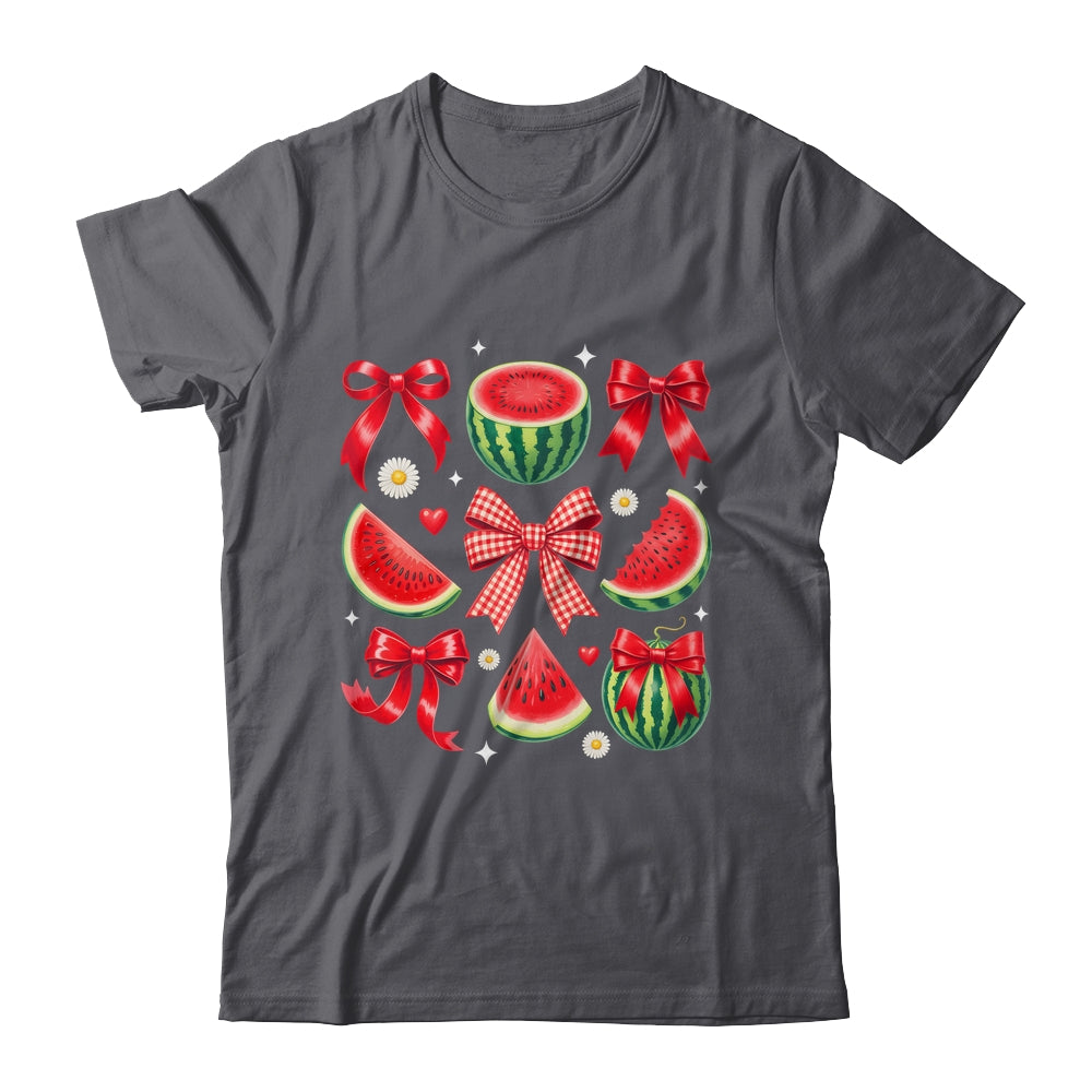 Retro Summer Vibes Watermelon Coquette Summer Fruit Melon Shirt & Tank Top | teecentury