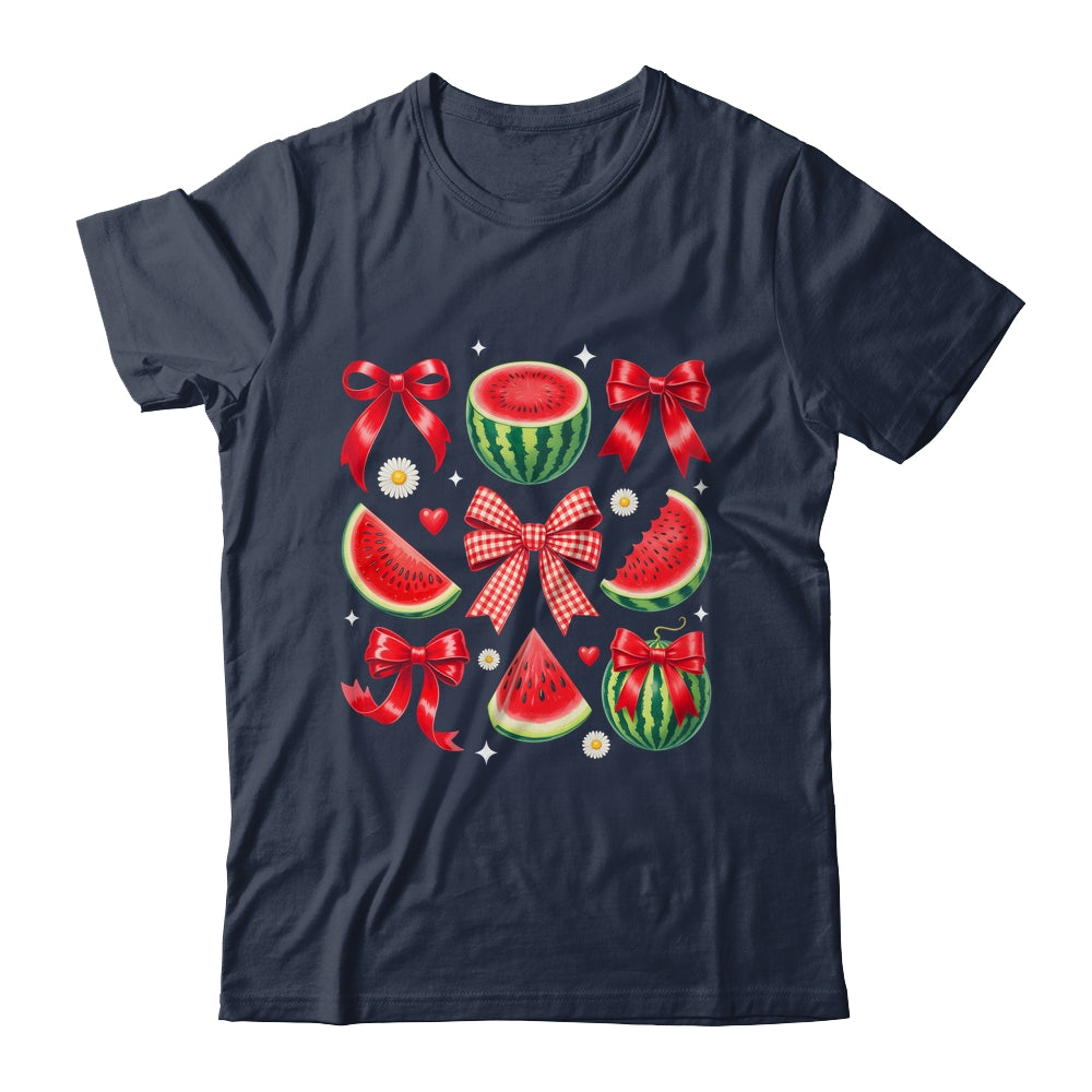 Retro Summer Vibes Watermelon Coquette Summer Fruit Melon Shirt & Tank Top | teecentury