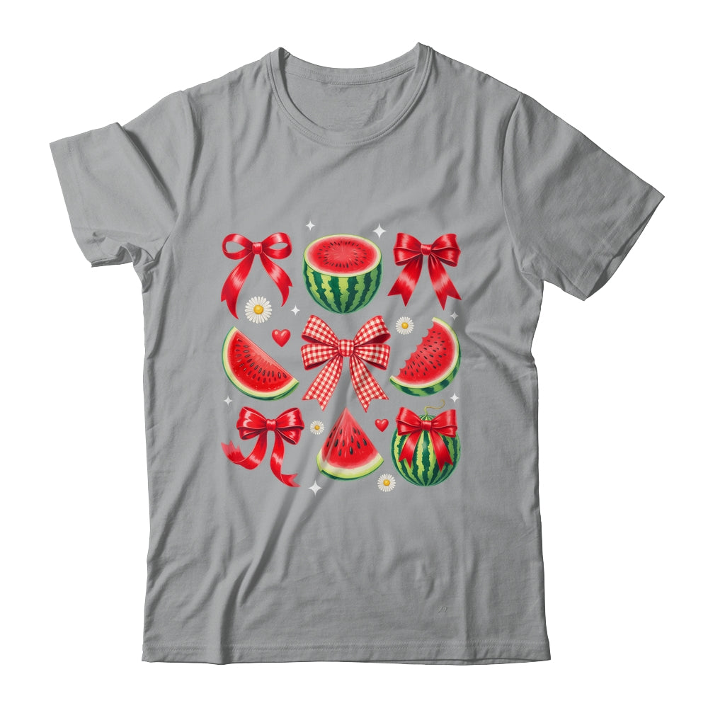 Retro Summer Vibes Watermelon Coquette Summer Fruit Melon Shirt & Tank Top | teecentury