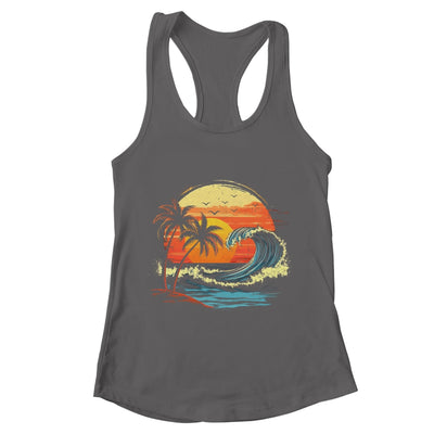 Retro Sunset Tropical Vintage Beach Palm Tree For Men Women Shirt & Tank Top | teecentury