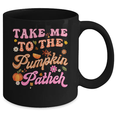 Retro Take Me To The Pumpkin Patch Flowers Fall Thanksgiving Mug | teecentury