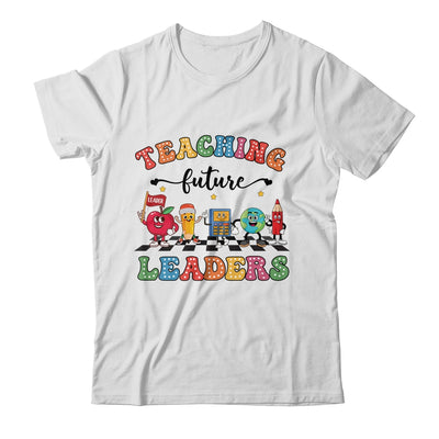 Retro Teaching Future Leaders Groovy Teacher Back To School Shirt & Hoodie | teecentury