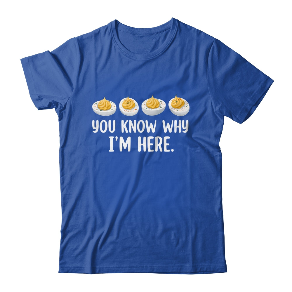 Retro Thanksgiving You Know Why I'm Here Deviled Egg Funny Shirt & Hoodie | teecentury