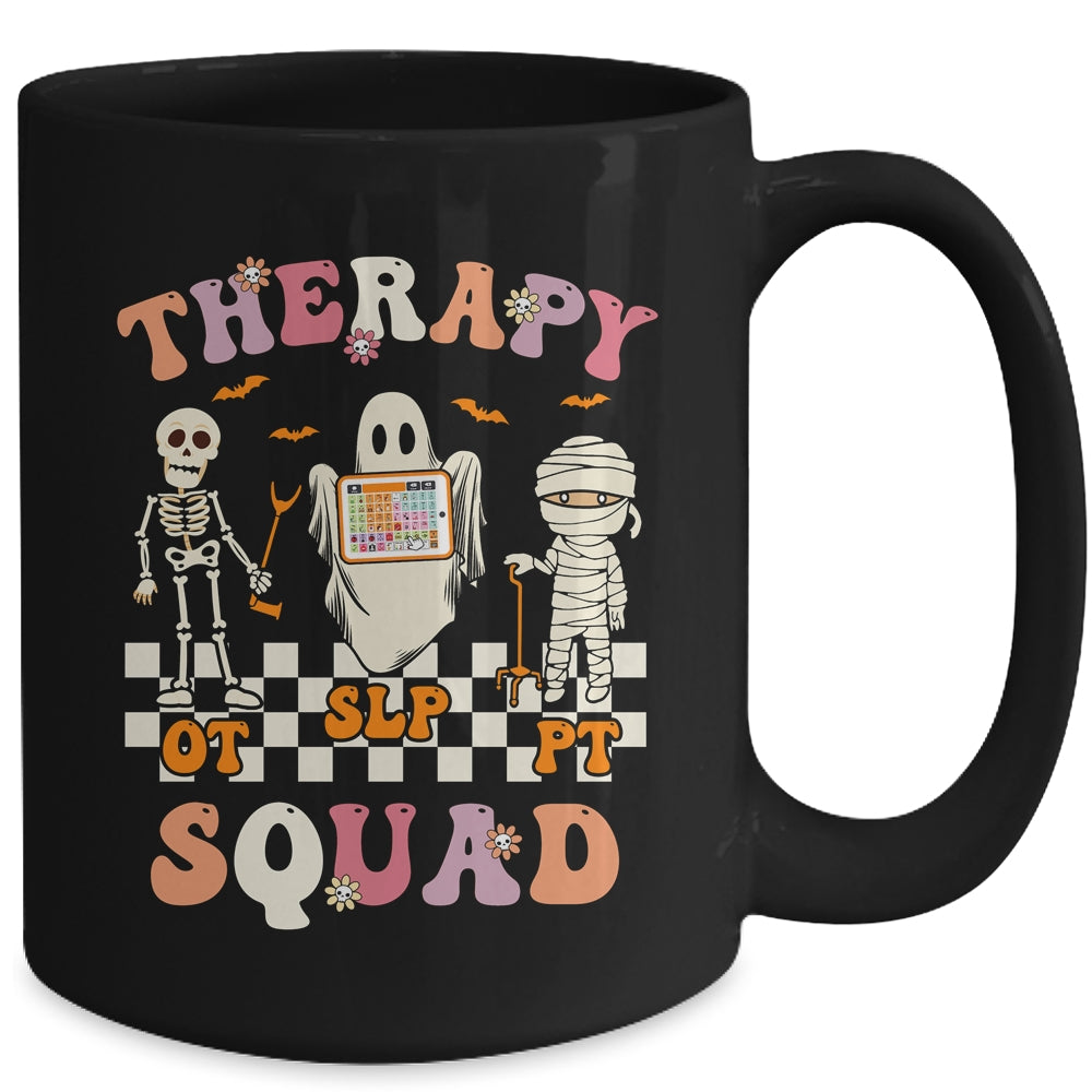Retro Therapy Squad SLP OT PT Team Halloween Speech Physical Mug | teecentury