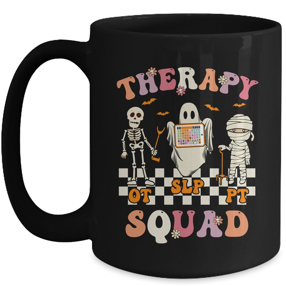 Retro Therapy Squad SLP OT PT Team Halloween Speech Physical Mug | teecentury