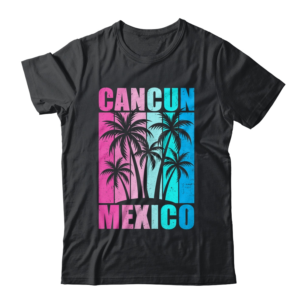 Retro Tropical Sunset Cancun Beach Mexico Summer Vibes Shirt & Tank Top | teecentury