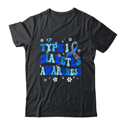 Retro Type 1 Diabetes Awareness Blue Ribbon T1D Warrior Shirt & Hoodie | teecentury