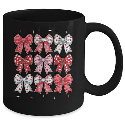 Retro Valentine's Day Heart Coquette Bow Women Kids Girl Mug | teecentury