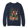 Retro Vintage Christmas 1950 1960 Girl Reindeer Xmas Tree Shirt & Sweatshirt | teecentury