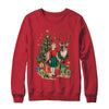 Retro Vintage Christmas 1950 1960 Girl Reindeer Xmas Tree Shirt & Sweatshirt | teecentury